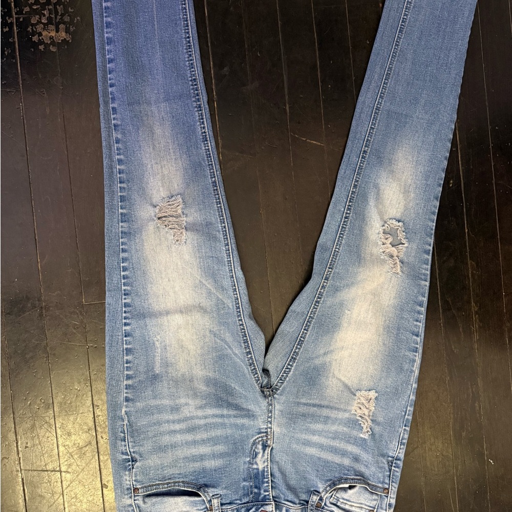 Iris Jeans Light Wash Distressed Skinny Jeans